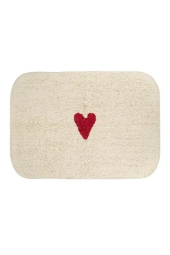 ZUSSS badmat hartje roze rood/off white* Bad