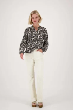 ZUSSS blouse blaadjes print* Tops