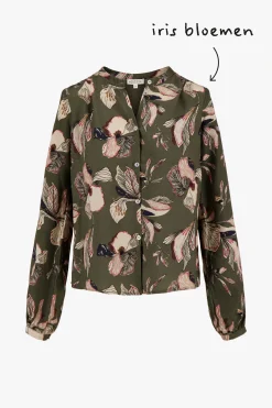 ZUSSS blouse met iris bloemen print* Tops