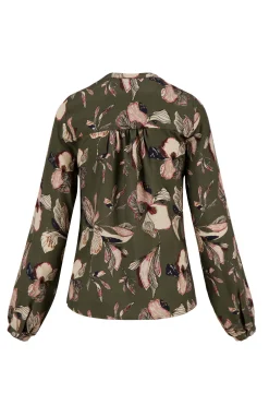ZUSSS blouse met iris bloemen print* Tops