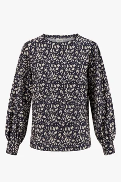 ZUSSS boothals top met blaadjesprint* Tops