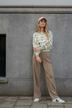 ZUSSS broek met visgraat structuur* Broeken & Jeans