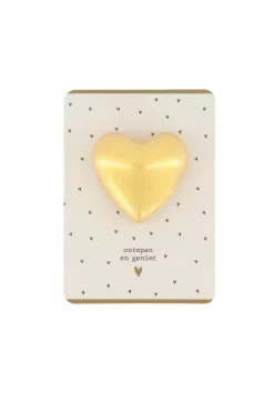 ZUSSS bruisbal hartje op kaart ontspan en geniet antra/off white* Verzorgingsproducten
