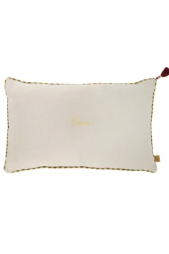 ZUSSS buitenkussen love 60x30cm peper en zout/oker* Buiten