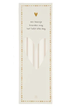 ZUSSS doosje met 10 smalle kaarsjes 17cm off white* Kaarsen