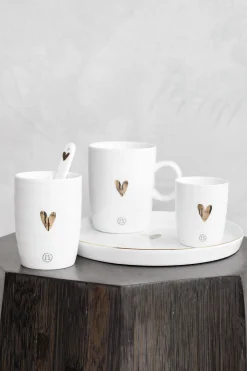 ZUSSS espressomokje goud hartje* Servies