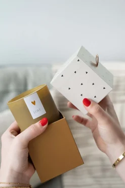 ZUSSS geurkaars in doosje bamboe hartje* Geurkaarsen