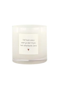 ZUSSS geurkaars in glas gedicht lief leuk mens M wit* Geurkaarsen