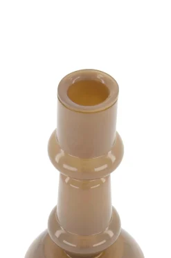 ZUSSS glazen kandelaar 18cm warm grijs* Kaarsen|Kaarsenhouders