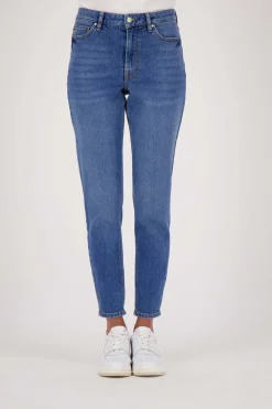 ZUSSS high waist jeans midden blauw* Broeken & Jeans