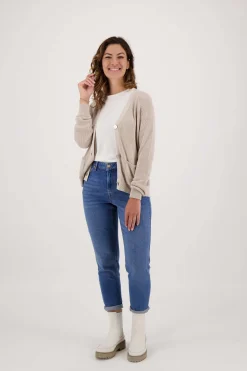 ZUSSS high waist jeans midden blauw* Broeken & Jeans