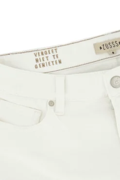 ZUSSS high waist jeans off white* Broeken & Jeans