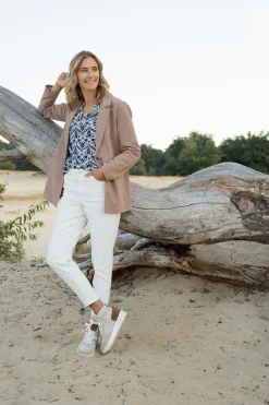 ZUSSS high waist jeans off white* Broeken & Jeans