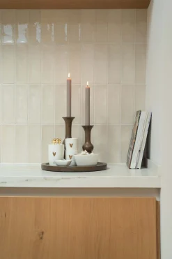 ZUSSS houten kandelaar M* Kaarsen|Kaarsenhouders