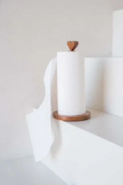 ZUSSS houten keukenrolhouder he leukerd* Keukenaccessoires