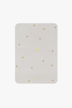 ZUSSS kaart ronde hoeken hartjes wit/goud* Kaartjes