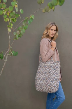 ZUSSS katoenen shopper met print* Schoudertassen & Handtassen