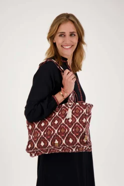 ZUSSS katoenen tas met ikat print* Schoudertassen & Handtassen