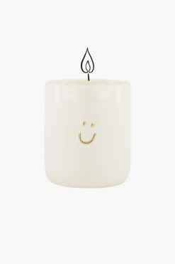 ZUSSS keramieken geurkaars in doosje linnen smile* Geurkaarsen