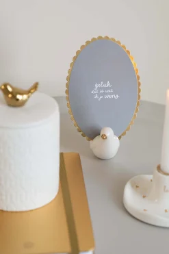 ZUSSS keramieken kaartenhouder vogel* Overige Woonaccessoires