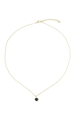 ZUSSS ketting met zwart steentje* Kettingen