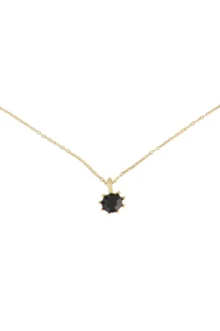 ZUSSS ketting met zwart steentje* Kettingen