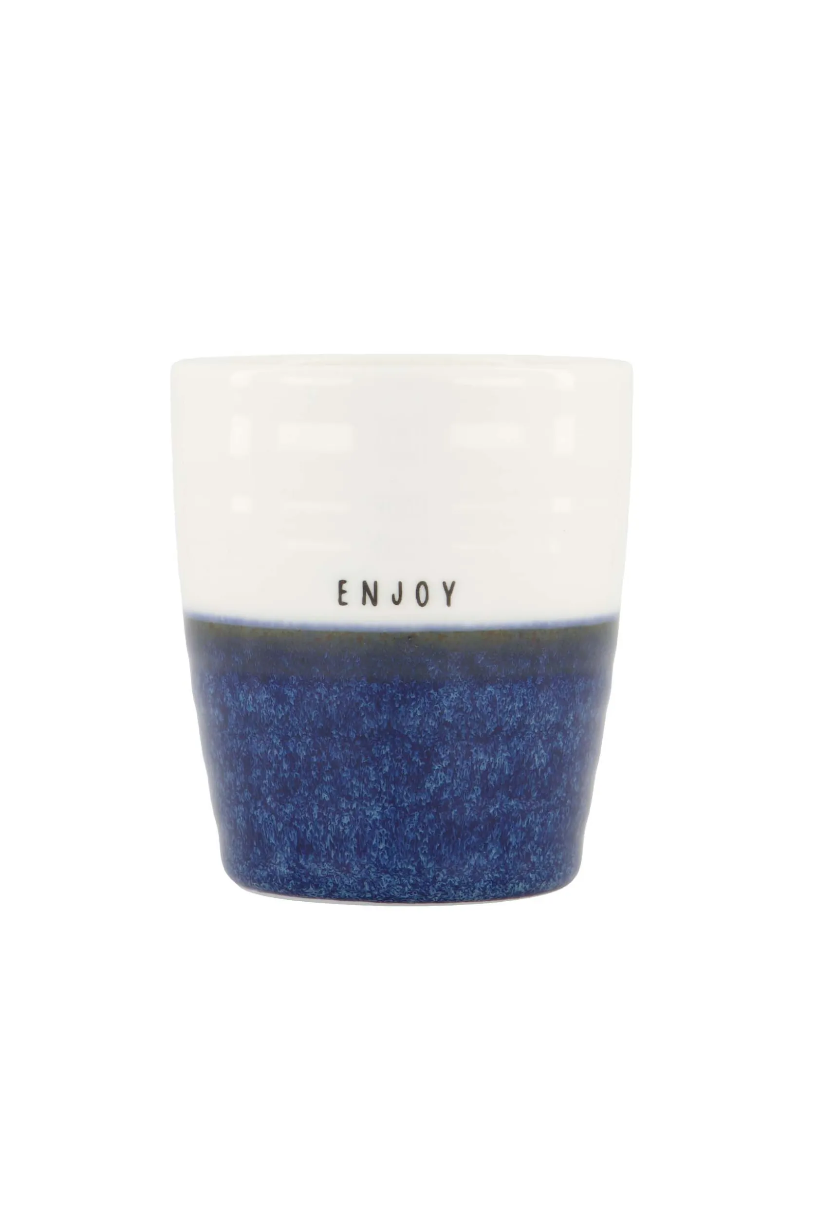 ZUSSS koffiemok enjoy donkerblauw/ wit* Servies