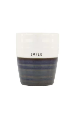 ZUSSS koffiemok smile donkerblauw/ wit* Servies
