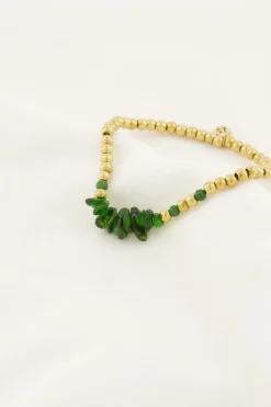 ZUSSS kralenarmband met glassteen* Armbandjes