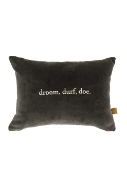 ZUSSS kussen droom durf doe 35x25cm antracietgrijs/zand* Kussens
