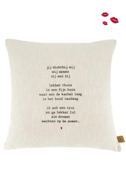ZUSSS kussen gedicht jij dichtbij mij 45x45cm* Kussens