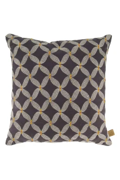 ZUSSS kussen grafisch gewoven patroon 45x45cm antracietgrijs* Kussens