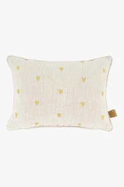 ZUSSS kussen i like you en hartjes 35x25cm peper en zout/goud* Kussens