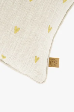 ZUSSS kussen i like you en hartjes 35x25cm peper en zout/goud* Kussens