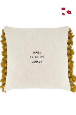 ZUSSS kussen samen is alles leuker streep 45x45cm* Kussens
