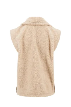 ZUSSS lang teddy gilet met zakken off white* Vesten