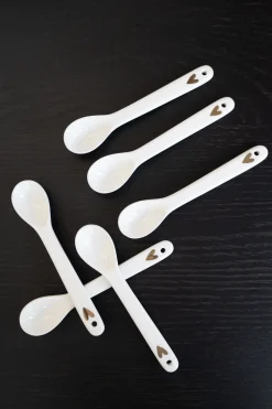ZUSSS lepeltje goud hartje (set van 6)* Servies
