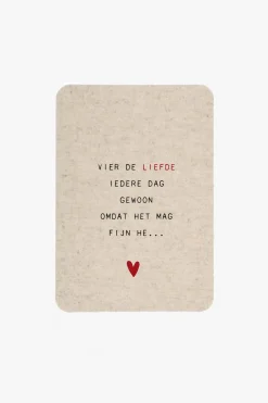 ZUSSS linnen kaart vier de liefde* Kaartjes