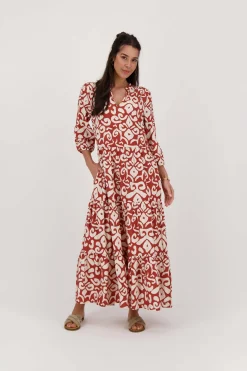 ZUSSS maxi jurk ornamentprint* Jurkjes & Rokken