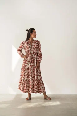 ZUSSS maxi jurk ornamentprint* Jurkjes & Rokken