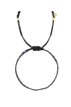 ZUSSS miyuki armbandje streepje kobalt/antracietgrijs* Armbandjes