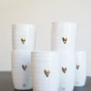 ZUSSS mok L goud hartje wit (set van 6)* Servies