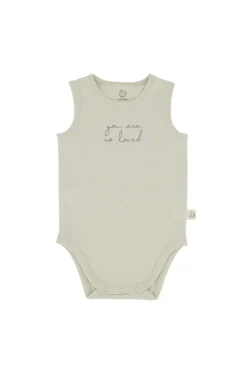 ZUSSS mouwloos rompertje so loved zand* Baby
