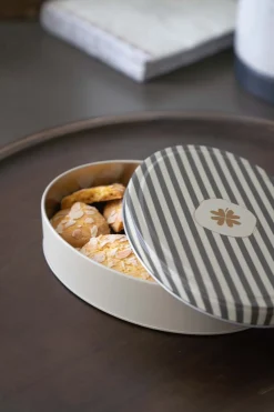 ZUSSS opbergblik ovaal klavertje grijs* Keukenaccessoires