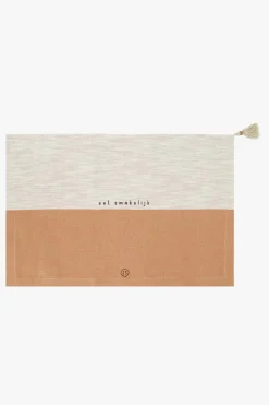 ZUSSS placemat geniet zand/terra roze* Keukentextiel