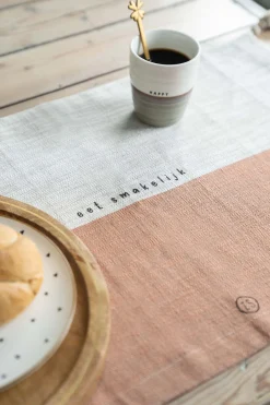 ZUSSS placemat geniet zand/terra roze* Keukentextiel