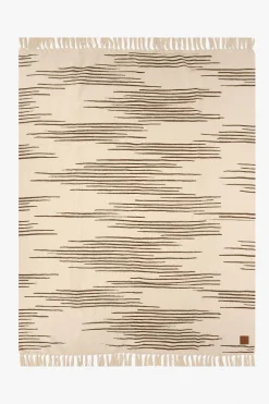 ZUSSS plaid lijnenpatroon 130x170 /saliegroen* Plaids & Vloerkleden