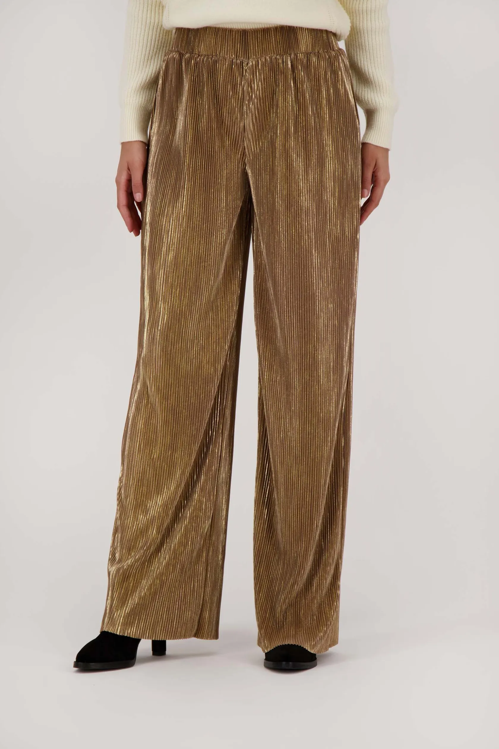 ZUSSS plisse broek goud* Broeken & Jeans