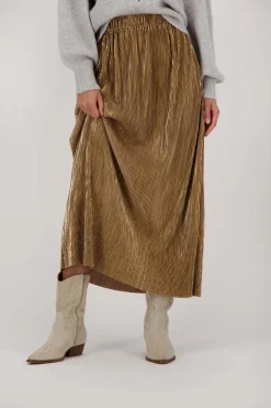 ZUSSS plisse rok goud* Jurkjes & Rokken