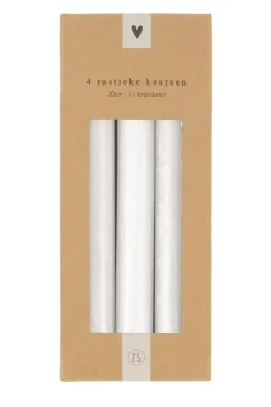 ZUSSS 4 rustieke kaarsen 20cm* Kaarsen